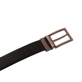 Genuine Leather Belt - Buffalo Print Black / Cognac Reversible - 1709BLCN