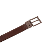 Genuine Leather Belt - Buffalo Print Black / Cognac Reversible - 1709BLCN