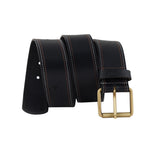 Genuine Leather Belt - Contrast Stitching Black - 1750BL