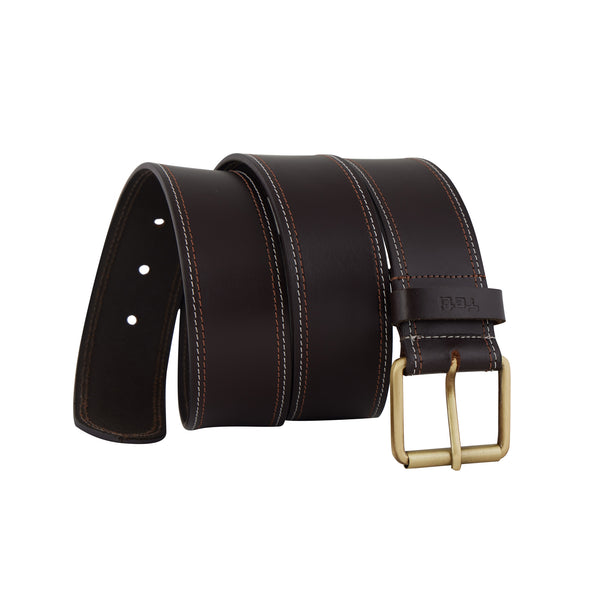 Genuine Leather Belt - Contrast Stitching Black - 1750BL