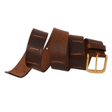 Genuine Leather Belt - Oil Pull Up - Brown /Tan - 1752OLPL