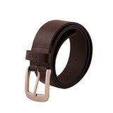 Genuine Leather Belt - Two Tone Brown - Silver - 3401BR