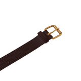 Genuine Leather Belt - Woven Brown - 3700BR