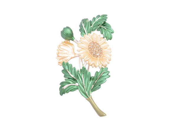 Kiwicraft Daisy Silver Brooch with Box