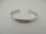 Kiwicraft Rhodium Feather Brass Cuff with Box