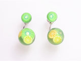 Kiwicraft Kiwifruit- Lemon Earrings with Box