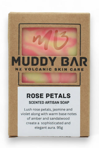 Muddy Bar Rose Petals Artisan Soap