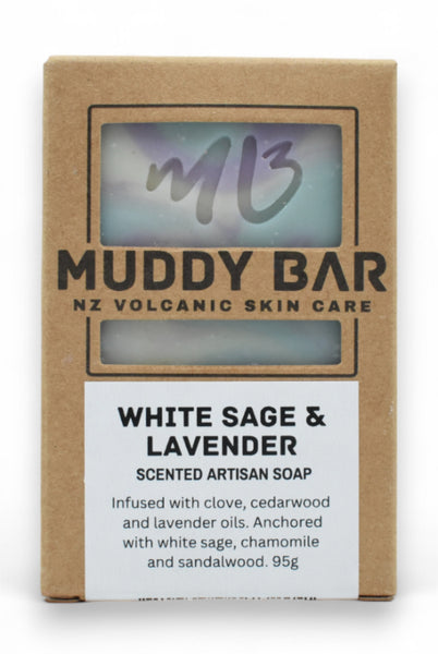 Muddy Bar White Sage & Lavender Artisan Soap