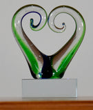 Koru Heart Green Blue 7.5 cm