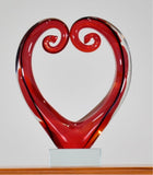 Koru Heart Red Black 15 cm