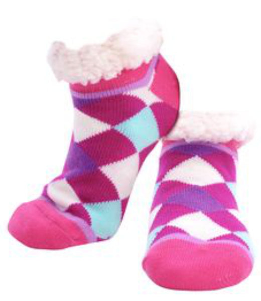 Nuzzles - Women's Shortz Squares - Pink Foot Covering