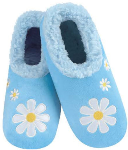 Slumbies - Women's Small Simply Daisy All Day Blue Foot Covering