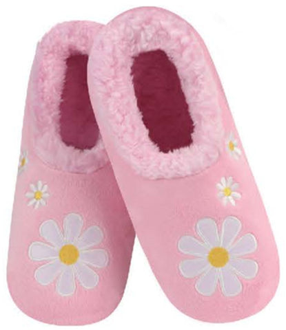 Slumbies - Women's Small Simply Daisy All Day Pink Foot Covering