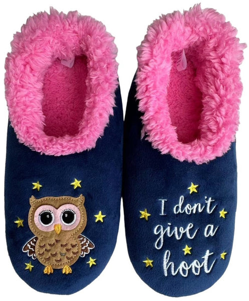 Slumbies - Women's Large Simply Pairables I Don't Give A Hoot Foot Covering