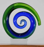 Personalised Koru Spiral Green Blue 15 cm